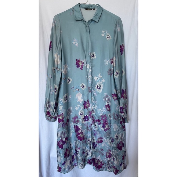 MASSIMO DUTTI FLORAL SHIRT DRESS - Picture 2 of 3